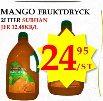 Matmixen Mango fruktdryck erbjuda