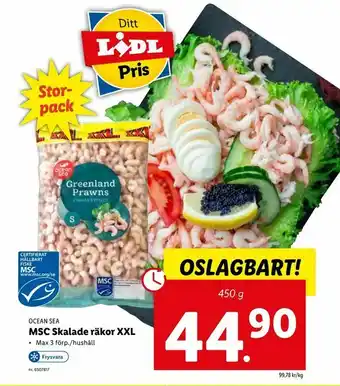 Lidl MSC Skalade räkor XXL erbjuda