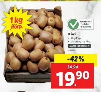 Lidl Kiwi erbjuda