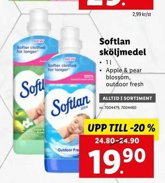 Lidl Softlan sköljmedel erbjuda