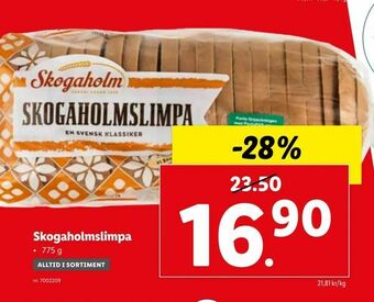 Lidl Skogaholmslimpa erbjuda