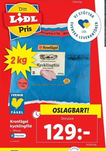 Lidl Kronfågel kycklingfilé erbjuda