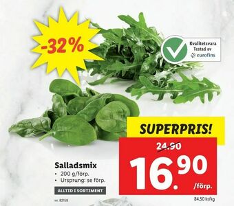 Lidl Salladsmix erbjuda