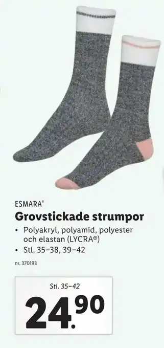 Lidl Grovstickade strumpor erbjuda