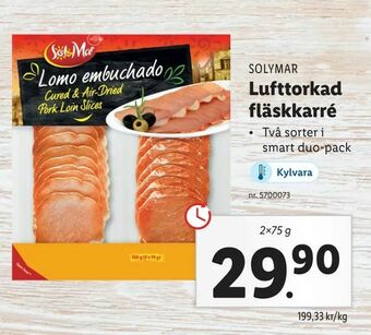 Lidl Lufttorkad fläskkarré erbjuda