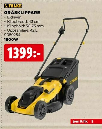 Jem&Fix Gräsklippare erbjuda