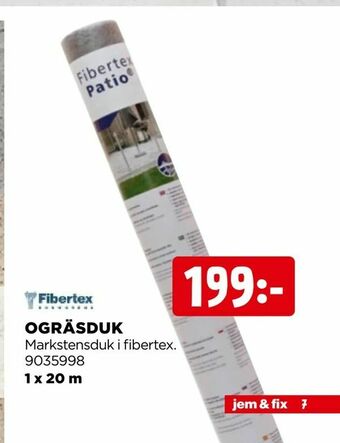 Jem&Fix Ogräsduk erbjuda