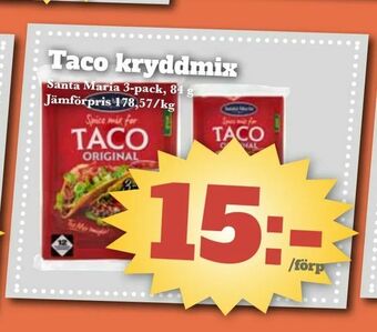 Bonum Matmarknad Taco kryddmix erbjuda