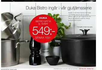 Bistro gryta 5l svart
