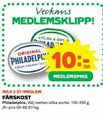 Coop Daglivs Färskost erbjuda
