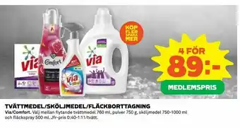 Coop Daglivs Tvättmedel/sköljmedel/fläckborttagning erbjuda