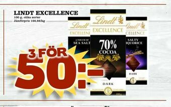 Din Mat Lindt excellence erbjuda