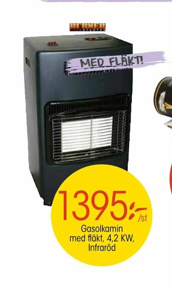EKO Gasolkamin med fläkt, 4,2 KW, Infraröd erbjuda