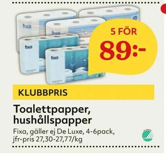 Hemköp Toalettpapper, hushållspapper erbjuda