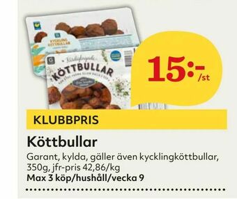 Hemköp Köttbullar erbjuda