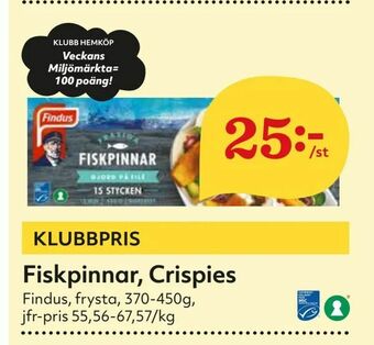 Hemköp Fiskpinnar, Crispies erbjuda