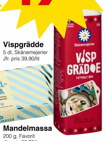 Matöppet Vispgrädde erbjuda