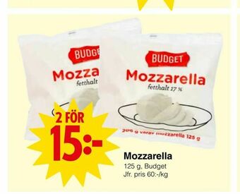Matöppet Mozzarella erbjuda