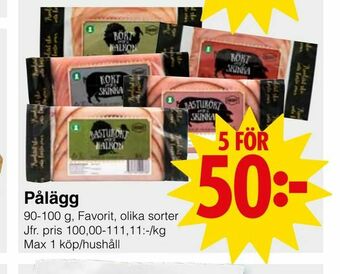Matöppet Pålägg erbjuda