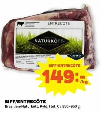Stora Coop Biff/entrecôte erbjuda