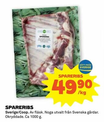Stora Coop Spareribs erbjuda