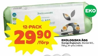 Coop Ekologiska ägg erbjuda