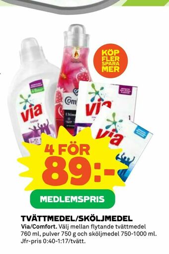 Coop Tvättmedel/sköljmedel erbjuda