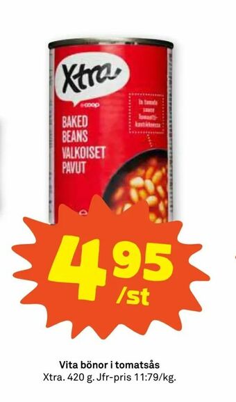 Stora Coop Vita bönor i tomatsås erbjuda