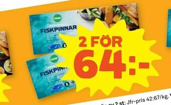 Stora Coop Fiskpinnar 30-pack erbjuda
