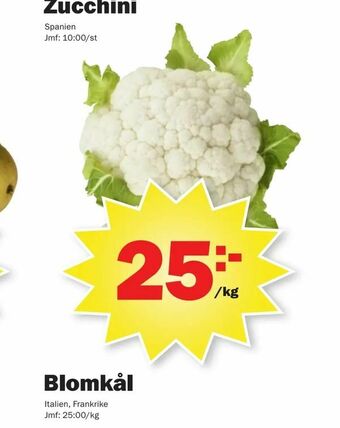 Pekås Blomkål erbjuda