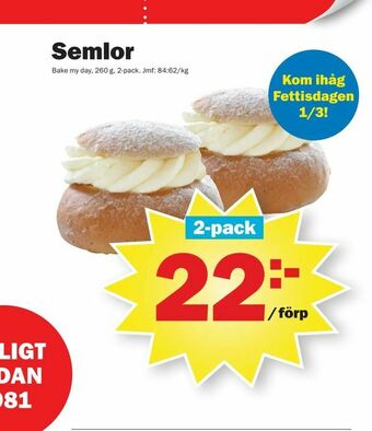 Pekås Semlor erbjuda