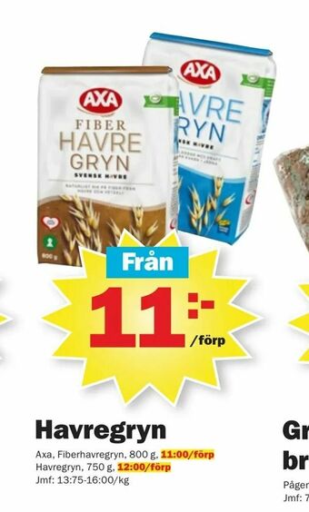 Pekås Havregryn erbjuda