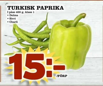 Prisma Mat Turkisk paprika erbjuda