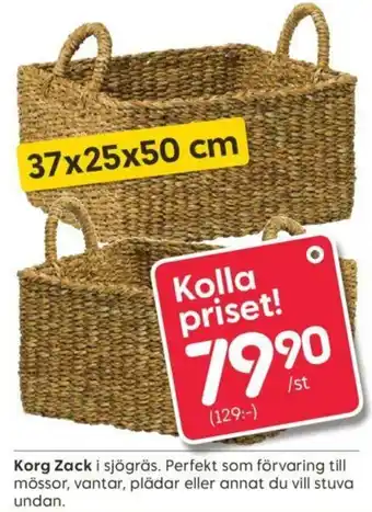 Rusta Korg Zack 37x25x50 cm erbjuda