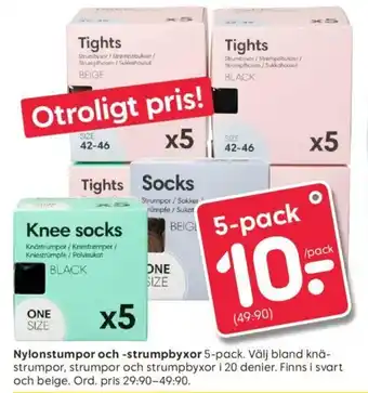 Nylonstrumpor och - strumpbyxor 5-pack
