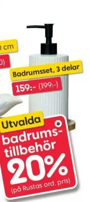 Rusta Badrumsset, 3 delar erbjuda