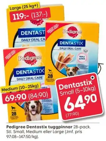 Pedigree Dentastix Tuggpinnar 28-pack Small 5-10kg