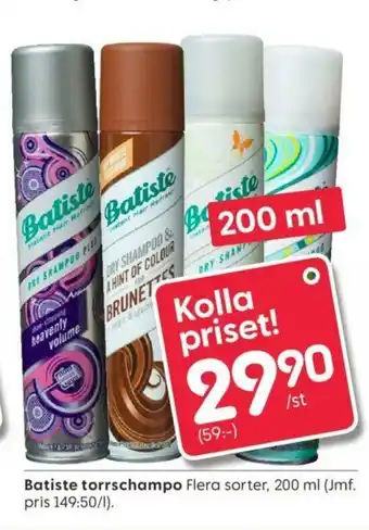 Rusta Batiste Torrschampo 200ml erbjuda
