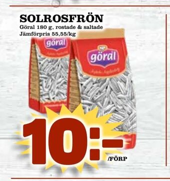 Matvärlden Tensta Solrosfrön erbjuda