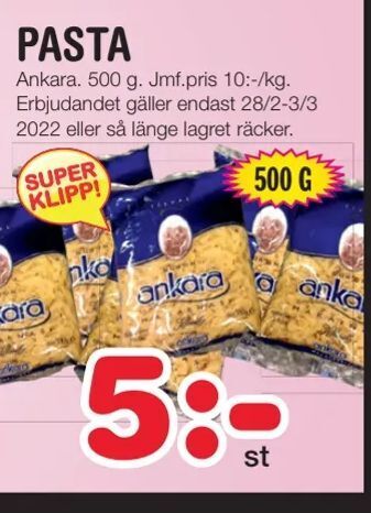 Nya Pulsen Pasta erbjuda