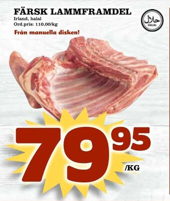 Supergrossen Färsk lammframdel erbjuda