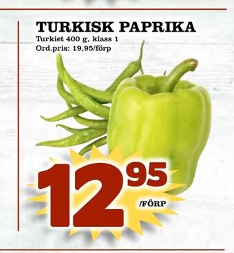 Supergrossen Turkisk paprika erbjuda
