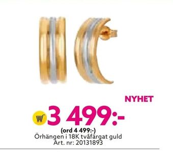 Albrekts Guld Örhängen i 18K tvåfärgat guld erbjuda