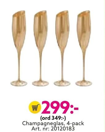 Albrekts Guld Champagneglas, 4-pack erbjuda