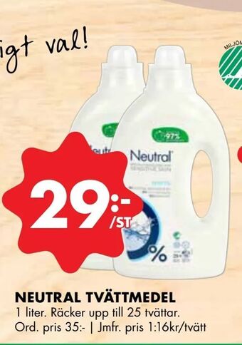 ÖoB Neutral tvättmedel erbjuda