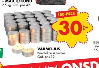ÖoB Värmeljus erbjuda