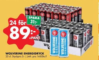 ÖoB Wolverine energidryck erbjuda