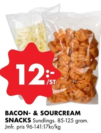 ÖoB Bacon- & sourcream snacks erbjuda