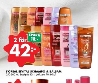 ÖoB L'oréal elvital schampo & balsam erbjuda