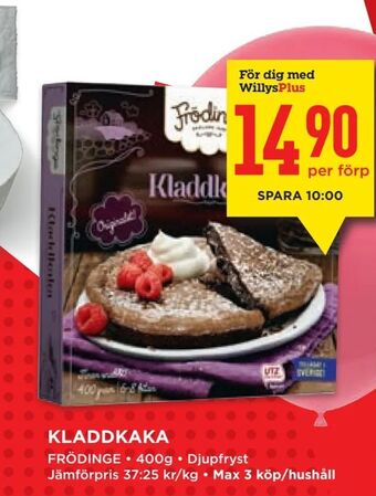 Willys Kladdkaka erbjuda